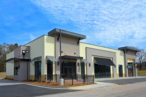 Exterior paint job for new commercial retail and office space Brisbane suburbs
