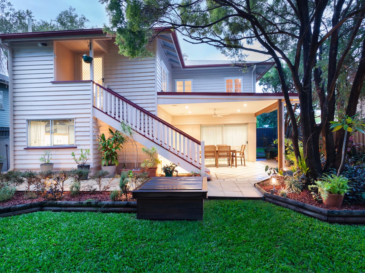 A raised and renovated Queenslander home in Annerley, Brisbane painted by Prime Building Painters